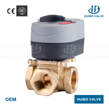 Three-Way Electric Motorized Ball Valve DC/AC/220V/230V/24V